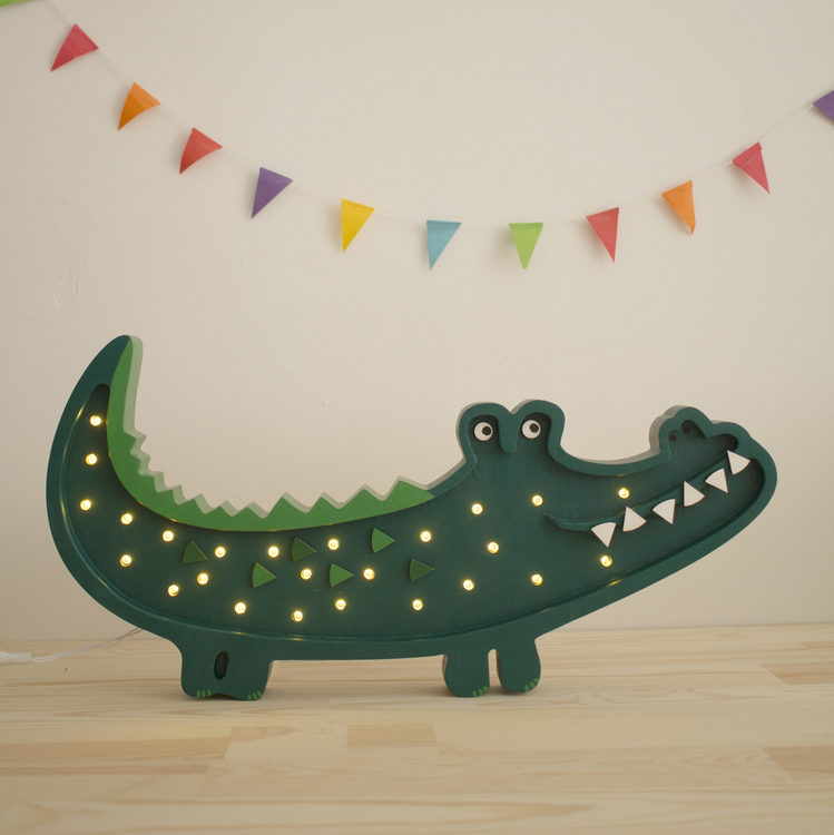 Little Lights nattlampa till barnrummet krokodil