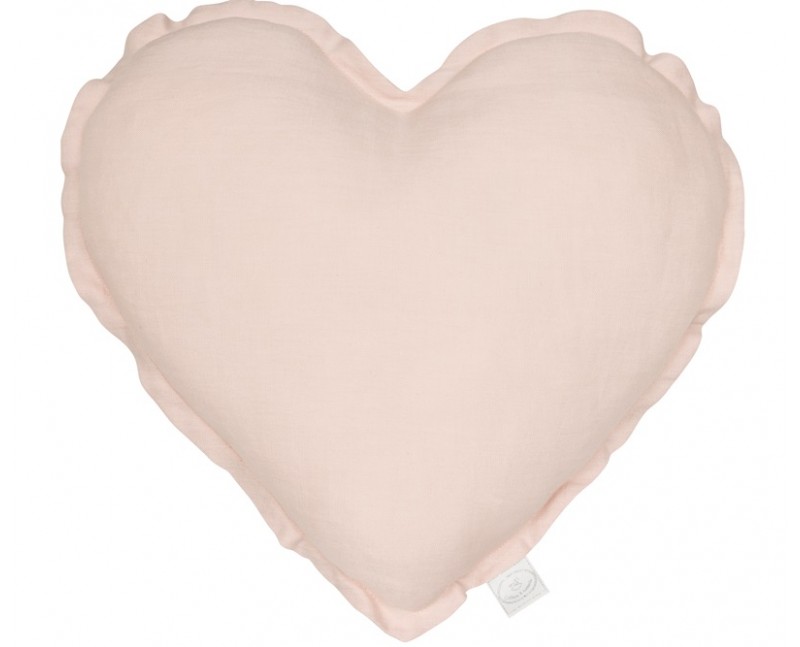 Cotton & Sweets kudde hjärta - Powder Pink